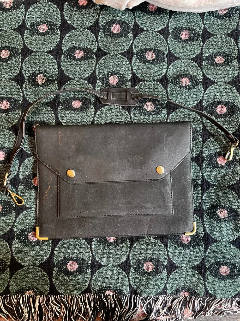 LaFlore Black Laptop Sleeve with Gold Accents